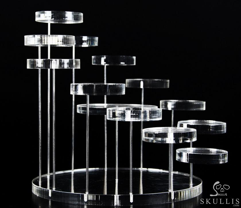 Floating 13 Crystal Skulls White Acrylic Display Stand for 1.5"-2.5" Crystal Skull Floating 13 Crystal Skulls White Acrylic Display Stand for 1.5"-2.5" Crystal Skull