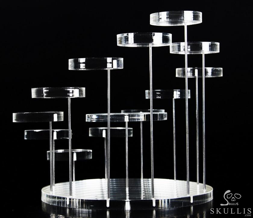 Floating 13 Crystal Skulls White Acrylic Display Stand for 1.5"-2.5" Crystal Skull Floating 13 Crystal Skulls White Acrylic Display Stand for 1.5"-2.5" Crystal Skull