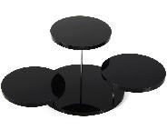 Floating 3 Crystal Skulls Black Acrylic Display Stand for 1.5"-2.5" crystal skull
