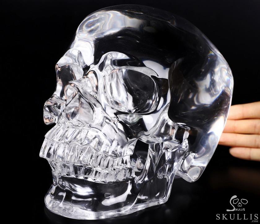 Lifesized Optically Clear 7.5" K9 CRYSTAL Carved Crystal Detachable Skulls, Super Realistic, Crystal Healing Lifesized Optically Clear 7.5" K9 CRYSTAL Carved Crystal Detachable Skulls, Super Realistic, Crystal Healing