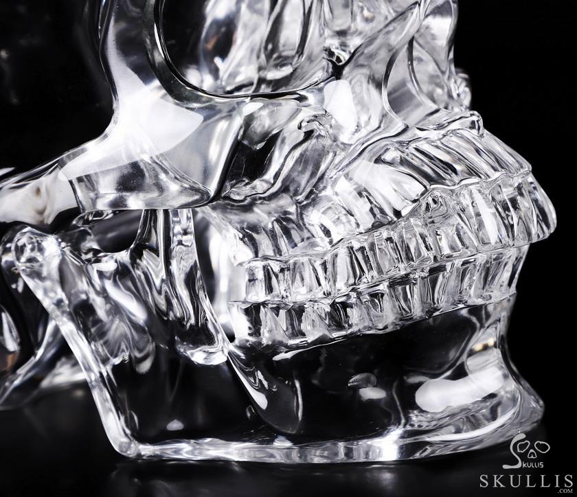 Lifesized Optically Clear 7.5" K9 CRYSTAL Carved Crystal Detachable Skulls, Super Realistic, Crystal Healing Lifesized Optically Clear 7.5" K9 CRYSTAL Carved Crystal Detachable Skulls, Super Realistic, Crystal Healing