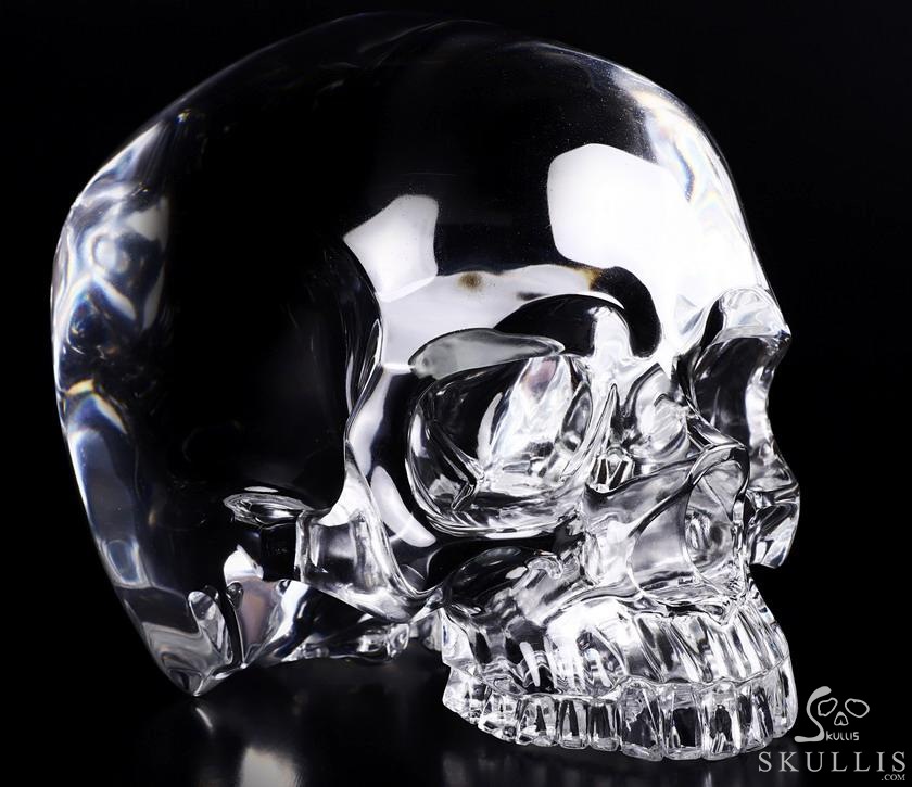 Lifesized Optically Clear 7.5" K9 CRYSTAL Carved Crystal Detachable Skulls, Super Realistic, Crystal Healing Lifesized Optically Clear 7.5" K9 CRYSTAL Carved Crystal Detachable Skulls, Super Realistic, Crystal Healing