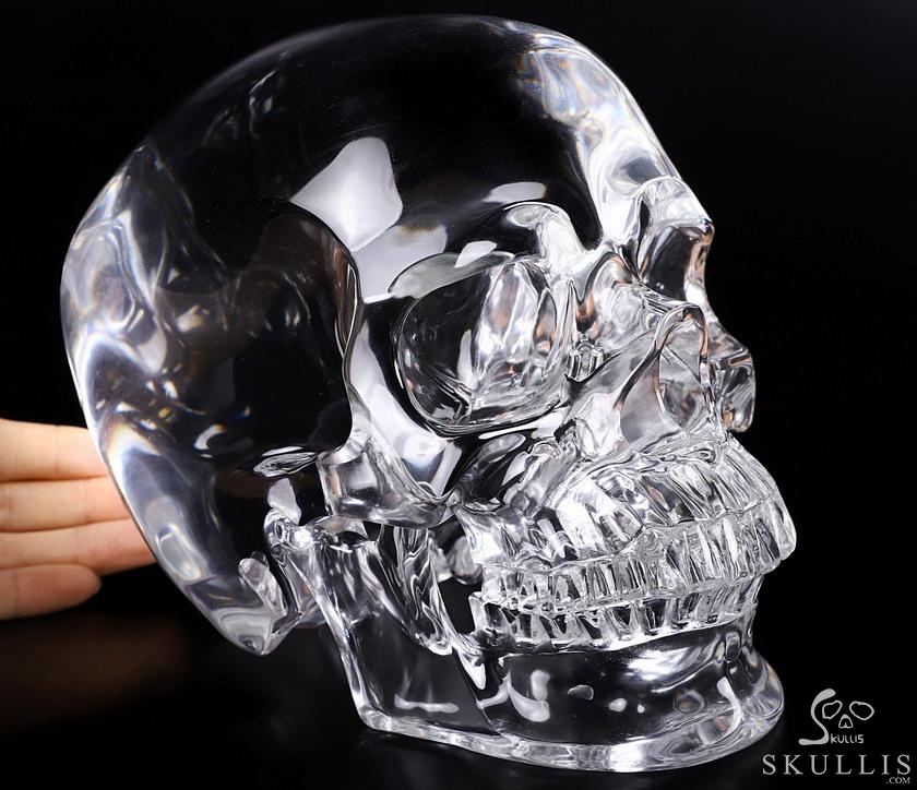 Lifesized Optically Clear 7.5" K9 CRYSTAL Carved Crystal Detachable Skulls, Super Realistic, Crystal Healing Lifesized Optically Clear 7.5" K9 CRYSTAL Carved Crystal Detachable Skulls, Super Realistic, Crystal Healing