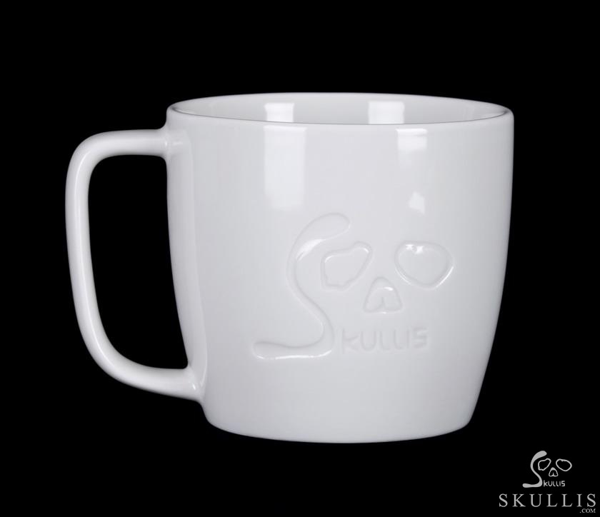 Skullis Signum - 13.5 oz Ceramic Porcelain Skullis Embossed Coffee Mug, Drinking Cup Skullis Signum - 13.5 oz Ceramic Porcelain Skullis Embossed Coffee Mug, Drinking Cup