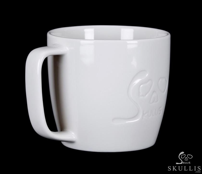 Skullis Signum - 13.5 oz Ceramic Porcelain Skullis Embossed Coffee Mug, Drinking Cup Skullis Signum - 13.5 oz Ceramic Porcelain Skullis Embossed Coffee Mug, Drinking Cup