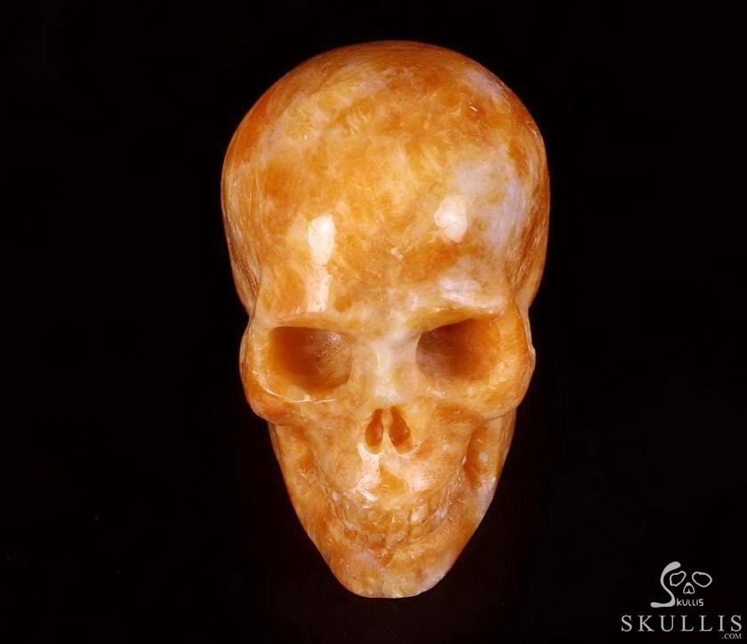 Nice 2.0" Orange Calcite Carved Crystal Skull, Realistic, Crystal Healing Nice 2.0" Orange Calcite Carved Crystal Skull, Realistic, Crystal Healing