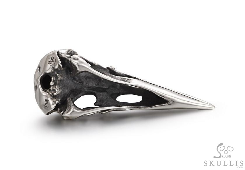 Night Pathfinder - 925 Sterling Silver Raven Skull Pendant with Moonstone inlay, Skull Jewelry, for Women & Men Night Pathfinder - 925 Sterling Silver Raven Skull Pendant with Moonstone inlay, Skull Jewelry, for Women & Men