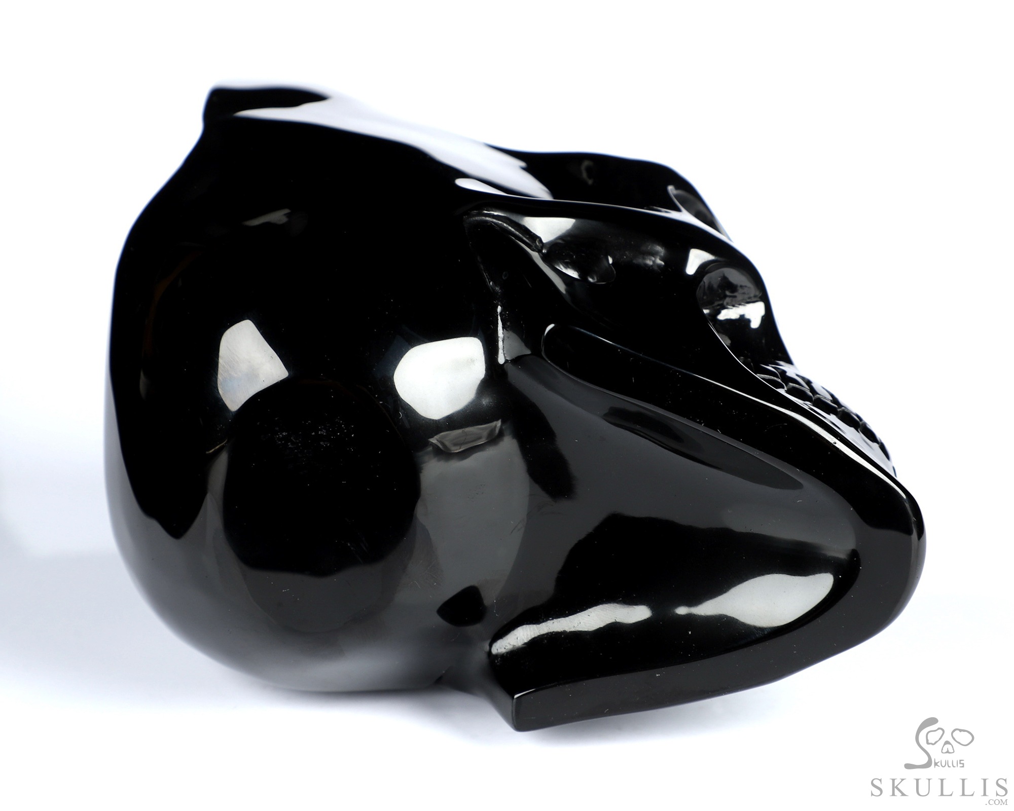 5.0" Black Obsidian Hand Carved Batman Crystal Skull Fine Art Sculpture, Crystal Healing 5.0" Black Obsidian Hand Carved Batman Crystal Skull Fine Art Sculpture, Crystal Healing