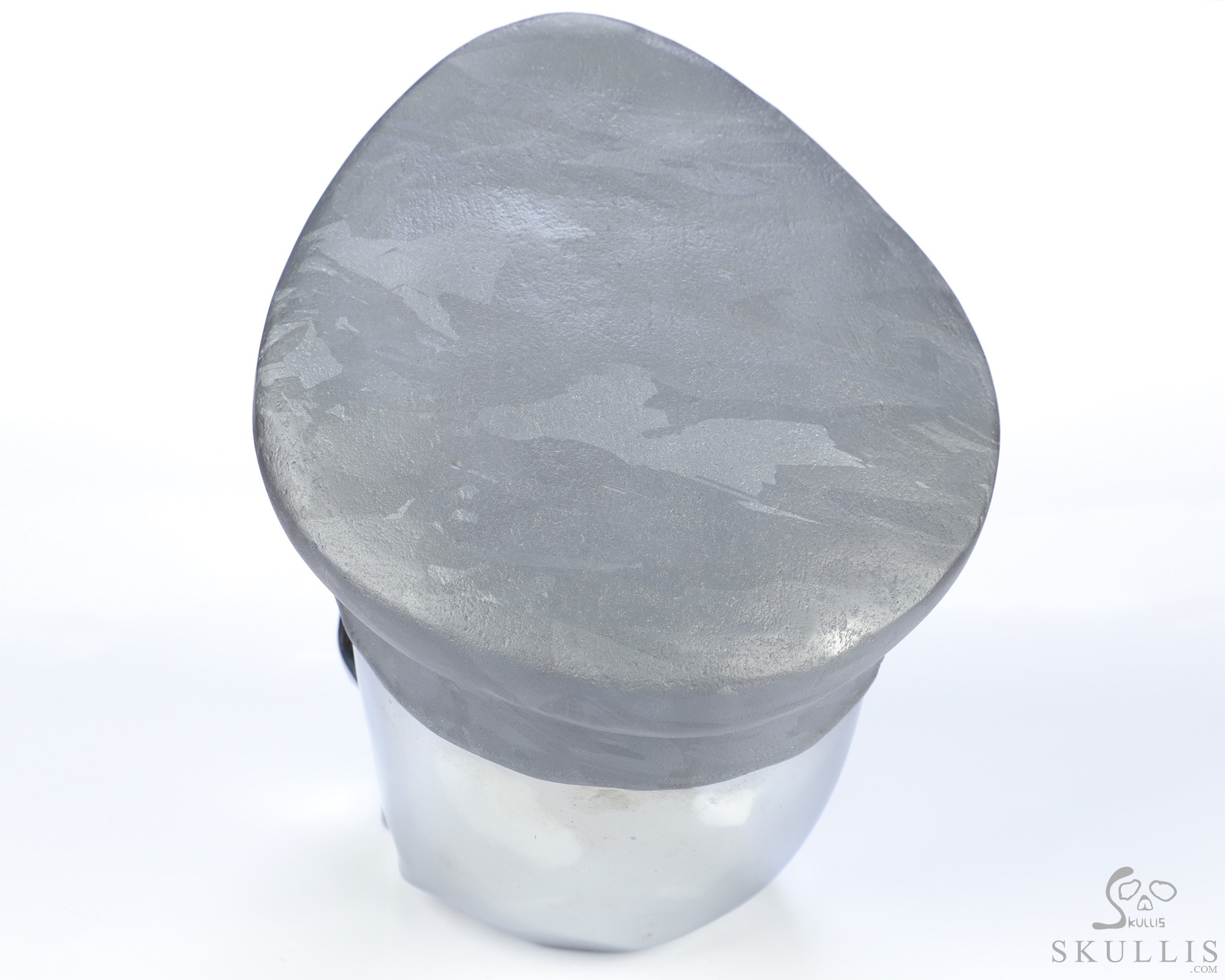 5.1" Tera-hertz Hand Carved Crystal Skull and Navy Cap Fine Art Sculpture, Crystal Healing 5.1" Tera-hertz Hand Carved Crystal Skull and Navy Cap Fine Art Sculpture, Crystal Healing