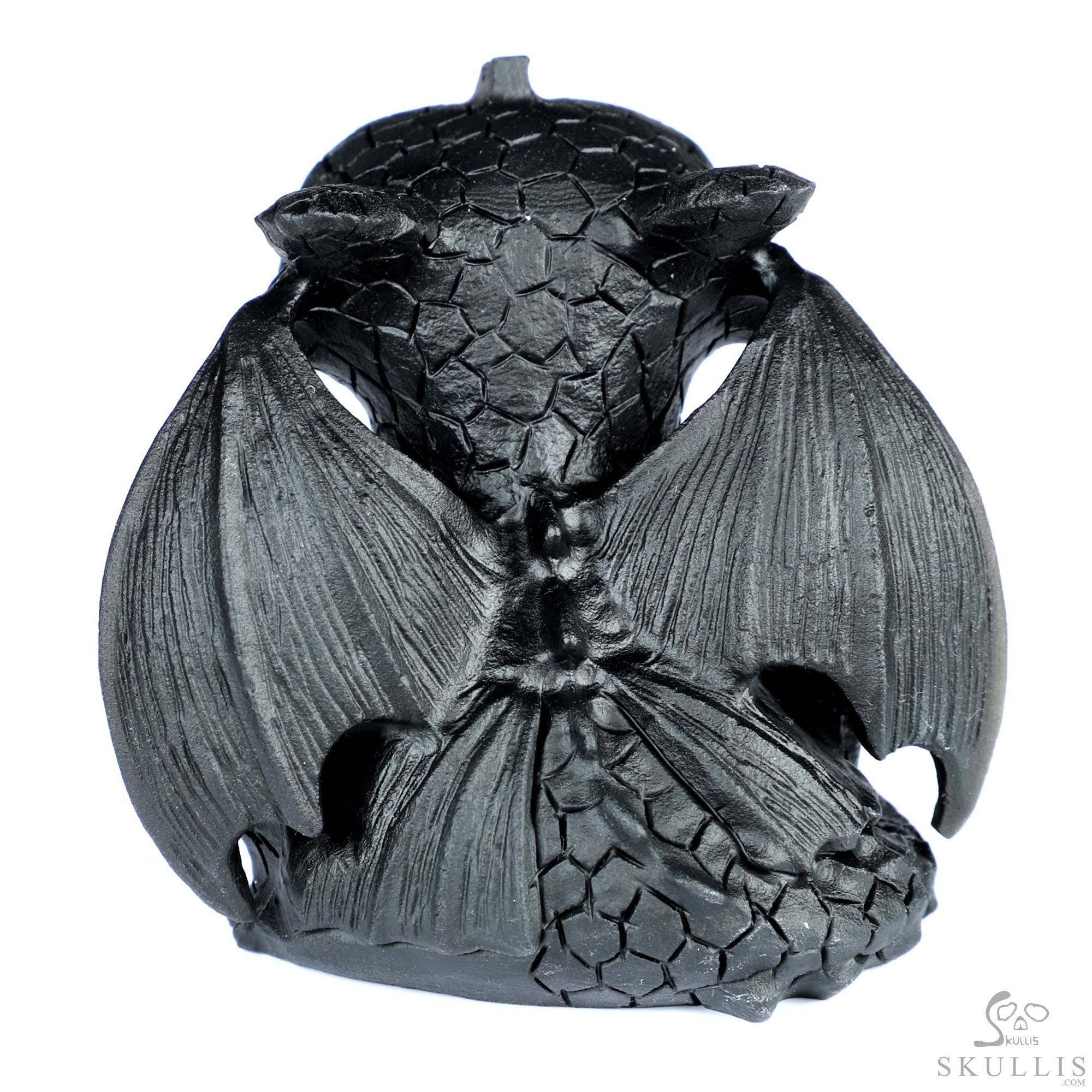 4.1" Black Obsidian Hand Carved Crystal Toothless Dragon Fine Art Sculpture, Crystal Healing 4.1" Black Obsidian Hand Carved Crystal Toothless Dragon Fine Art Sculpture, Crystal Healing