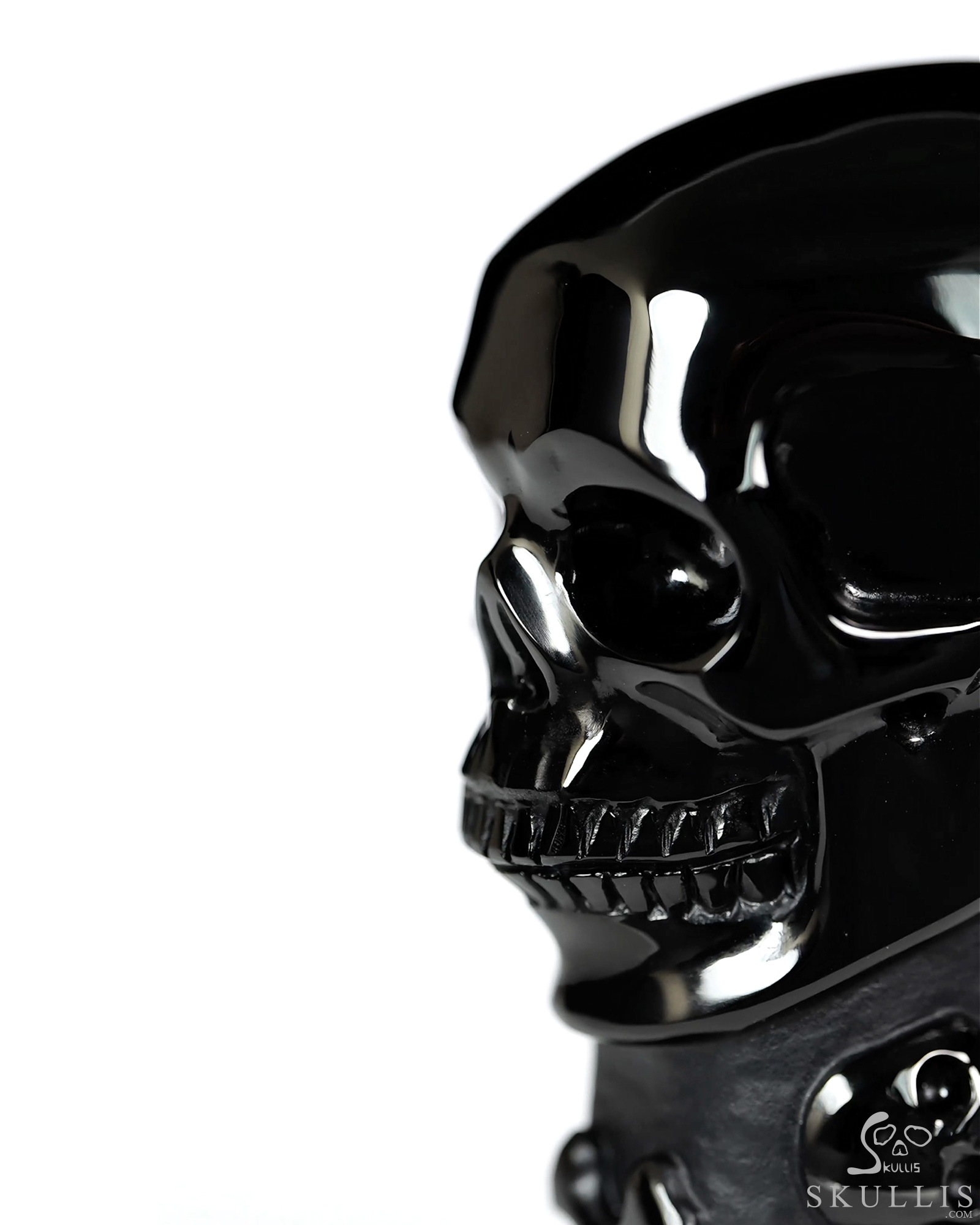 The Many Within - 2.6" Black Obsidian Hand Carved Crystal Skull Pocket Stone, Crystal Healing The Many Within - 2.6" Black Obsidian Hand Carved Crystal Skull Pocket Stone, Crystal Healing