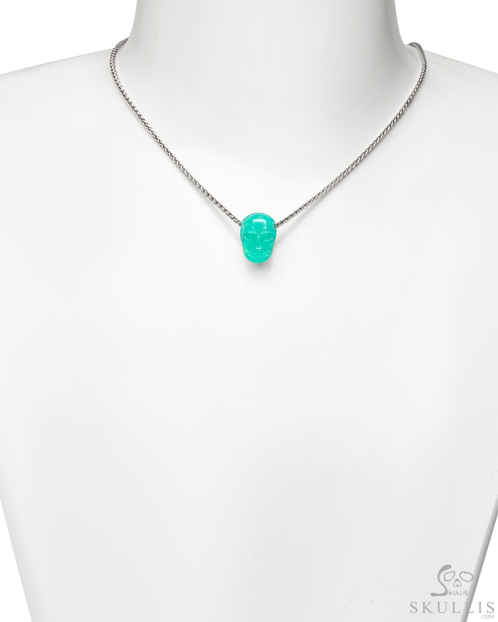 Minimalist Skull Pendant 0.6" Chrysoprase Hand Carved Crystal Skull Pendant, Crystal Healing Skull Jewelry, for Women & Men Minimalist Skull Pendant 0.6" Chrysoprase Hand Carved Crystal Skull Pendant, Crystal Healing Skull Jewelry, for Women & Men