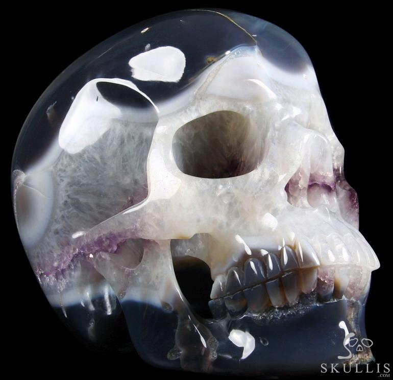 (32.3LB) Sept 15, 2014 ACSAD (A Crystal Skull a Day) - Truth in Shadows - 32.3LB Titan Agate Amethyst Geode Carved Crystal Skull Sculpture (32.3LB) Sept 15, 2014 ACSAD (A Crystal Skull a Day) - Truth in Shadows - 32.3LB Titan Agate Amethyst Geode Carved Crystal Skull Sculpture