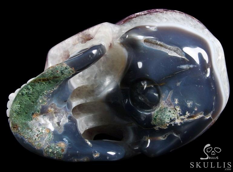 (32.3LB) Sept 15, 2014 ACSAD (A Crystal Skull a Day) - Truth in Shadows - 32.3LB Titan Agate Amethyst Geode Carved Crystal Skull Sculpture (32.3LB) Sept 15, 2014 ACSAD (A Crystal Skull a Day) - Truth in Shadows - 32.3LB Titan Agate Amethyst Geode Carved Crystal Skull Sculpture