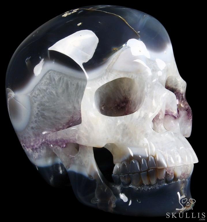 (32.3LB) Sept 15, 2014 ACSAD (A Crystal Skull a Day) - Truth in Shadows - 32.3LB Titan Agate Amethyst Geode Carved Crystal Skull Sculpture (32.3LB) Sept 15, 2014 ACSAD (A Crystal Skull a Day) - Truth in Shadows - 32.3LB Titan Agate Amethyst Geode Carved Crystal Skull Sculpture