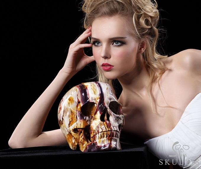 (24.7LB) Sept 17, 2014 ACSAD (A Crystal Skull a Day) - Moving Through the Veils - Titan Mookaite Jasper Carved Crystal Skull Sculpture (24.7LB) Sept 17, 2014 ACSAD (A Crystal Skull a Day) - Moving Through the Veils - Titan Mookaite Jasper Carved Crystal Skull Sculpture