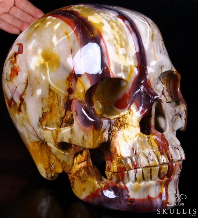 (24.7LB) Sept 17, 2014 ACSAD (A Crystal Skull a Day) - Moving Through the Veils - Titan Mookaite Jasper Carved Crystal Skull Sculpture (24.7LB) Sept 17, 2014 ACSAD (A Crystal Skull a Day) - Moving Through the Veils - Titan Mookaite Jasper Carved Crystal Skull Sculpture