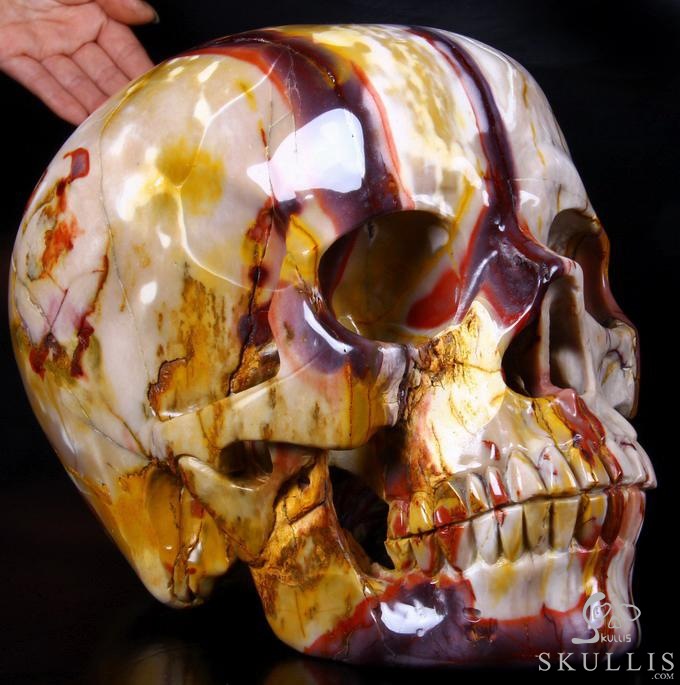 (24.7LB) Sept 17, 2014 ACSAD (A Crystal Skull a Day) - Moving Through the Veils - Titan Mookaite Jasper Carved Crystal Skull Sculpture (24.7LB) Sept 17, 2014 ACSAD (A Crystal Skull a Day) - Moving Through the Veils - Titan Mookaite Jasper Carved Crystal Skull Sculpture