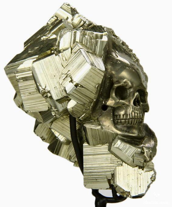 July 13, 2014 ACSAD (A Crystal Skull a Day) - Essence of Fire - Pyrite Crystal Cluster Carved Crystal Skull Sculpture with Stand July 13, 2014 ACSAD (A Crystal Skull a Day) - Essence of Fire - Pyrite Crystal Cluster Carved Crystal Skull Sculpture with Stand