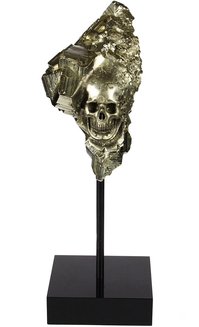 July 13, 2014 ACSAD (A Crystal Skull a Day) - Essence of Fire - Pyrite Crystal Cluster Carved Crystal Skull Sculpture with Stand July 13, 2014 ACSAD (A Crystal Skull a Day) - Essence of Fire - Pyrite Crystal Cluster Carved Crystal Skull Sculpture with Stand