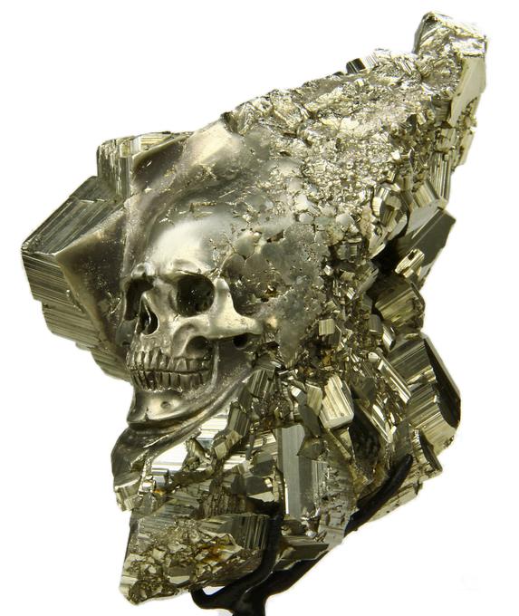 July 13, 2014 ACSAD (A Crystal Skull a Day) - Essence of Fire - Pyrite Crystal Cluster Carved Crystal Skull Sculpture with Stand July 13, 2014 ACSAD (A Crystal Skull a Day) - Essence of Fire - Pyrite Crystal Cluster Carved Crystal Skull Sculpture with Stand