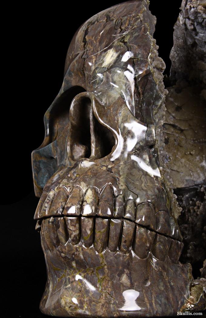 Stunning Unique Geode Giant 16.9" DINOSAUR EGG AGATE Carved Crystal Skull Stunning Unique Geode Giant 16.9" DINOSAUR EGG AGATE Carved Crystal Skull
