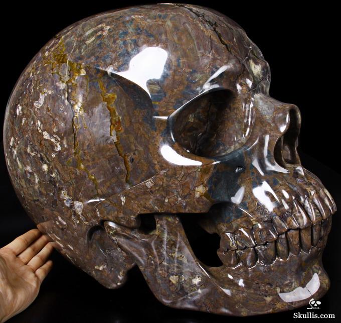 Stunning Unique Geode Giant 16.9" DINOSAUR EGG AGATE Carved Crystal Skull Stunning Unique Geode Giant 16.9" DINOSAUR EGG AGATE Carved Crystal Skull