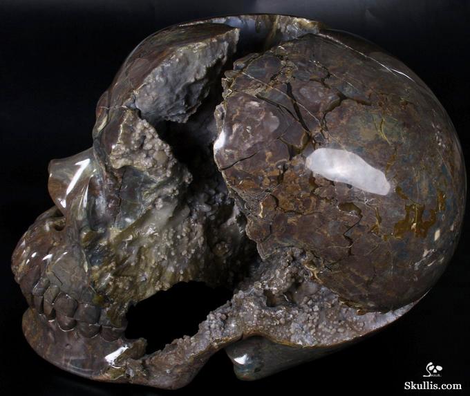 Stunning Unique Geode Giant 16.9" DINOSAUR EGG AGATE Carved Crystal Skull Stunning Unique Geode Giant 16.9" DINOSAUR EGG AGATE Carved Crystal Skull