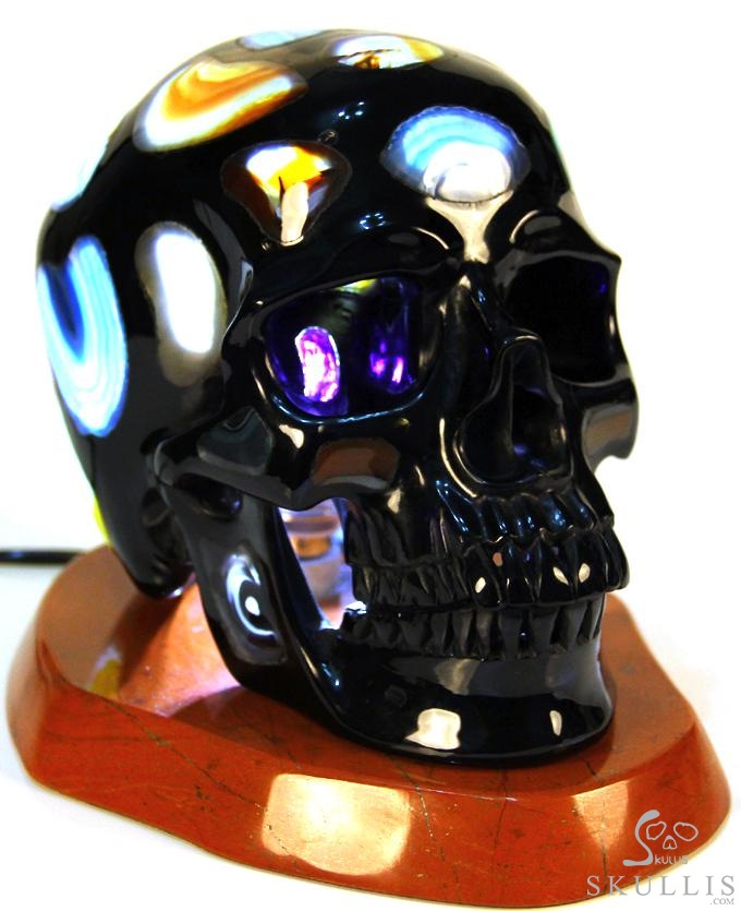 Apr 26, 2015 ACSAD (A Crystal Skull a Day) - The Light Messenger - Black Obsidian with Agate and Fluorite Carved Crystal Skull Lamp Sculpture with Red Jasper Stand Apr 26, 2015 ACSAD (A Crystal Skull a Day) - The Light Messenger - Black Obsidian with Agate and Fluorite Carved Crystal Skull Lamp Sculpture with Red Jasper Stand