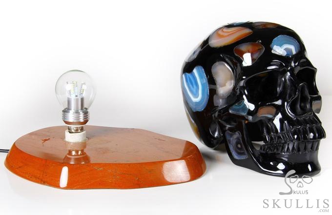 Apr 26, 2015 ACSAD (A Crystal Skull a Day) - The Light Messenger - Black Obsidian with Agate and Fluorite Carved Crystal Skull Lamp Sculpture with Red Jasper Stand Apr 26, 2015 ACSAD (A Crystal Skull a Day) - The Light Messenger - Black Obsidian with Agate and Fluorite Carved Crystal Skull Lamp Sculpture with Red Jasper Stand