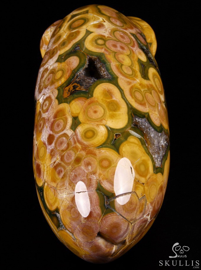 Stunning Giant 8.3" Ocean Jasper Carved Elongated Mayan Alien Crystal Skull, Reiki Healing Stone Statue Stunning Giant 8.3" Ocean Jasper Carved Elongated Mayan Alien Crystal Skull, Reiki Healing Stone Statue