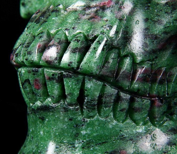 Lifesized 7.5" Ruby Zoisite Carved Crystal Skull, Super Realistic Lifesized 7.5" Ruby Zoisite Carved Crystal Skull, Super Realistic