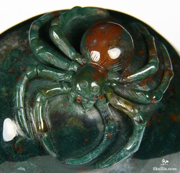 Dec 7, 2014 ACSAD (A Crystal Skull a Day) - Central Perspective - Bloodstone Carved Crystal Skull with Spider Sculpture Dec 7, 2014 ACSAD (A Crystal Skull a Day) - Central Perspective - Bloodstone Carved Crystal Skull with Spider Sculpture