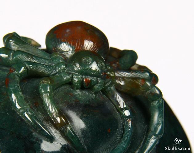 Dec 7, 2014 ACSAD (A Crystal Skull a Day) - Central Perspective - Bloodstone Carved Crystal Skull with Spider Sculpture Dec 7, 2014 ACSAD (A Crystal Skull a Day) - Central Perspective - Bloodstone Carved Crystal Skull with Spider Sculpture