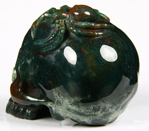 Dec 7, 2014 ACSAD (A Crystal Skull a Day) - Central Perspective - Bloodstone Carved Crystal Skull with Spider Sculpture Dec 7, 2014 ACSAD (A Crystal Skull a Day) - Central Perspective - Bloodstone Carved Crystal Skull with Spider Sculpture