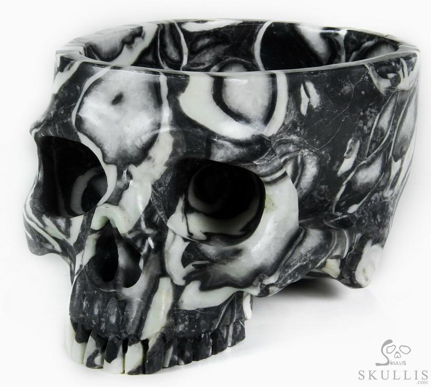 Huge 7.0" Sea Shell Marble Carved Crystal Skull Bowl Sculpture Huge 7.0" Sea Shell Marble Carved Crystal Skull Bowl Sculpture