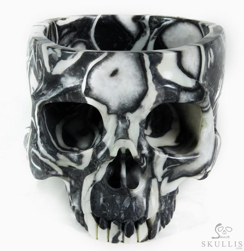 Huge 7.0" Sea Shell Marble Carved Crystal Skull Bowl Sculpture Huge 7.0" Sea Shell Marble Carved Crystal Skull Bowl Sculpture