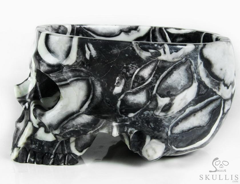 Huge 7.0" Sea Shell Marble Carved Crystal Skull Bowl Sculpture Huge 7.0" Sea Shell Marble Carved Crystal Skull Bowl Sculpture