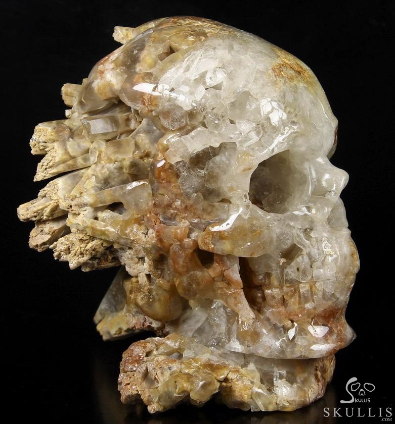 STUNNING HUGE 6.7" Quartz Druse Carved Crystal Skull Sculpture ,Crystal Healing STUNNING HUGE 6.7" Quartz Druse Carved Crystal Skull Sculpture ,Crystal Healing