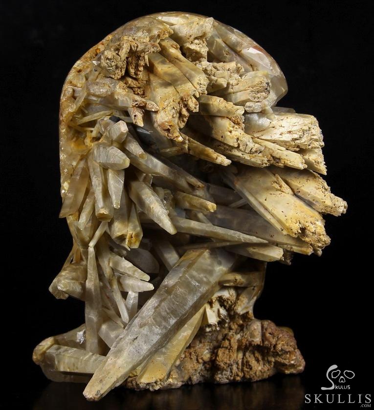 STUNNING HUGE 6.7" Quartz Druse Carved Crystal Skull Sculpture ,Crystal Healing STUNNING HUGE 6.7" Quartz Druse Carved Crystal Skull Sculpture ,Crystal Healing