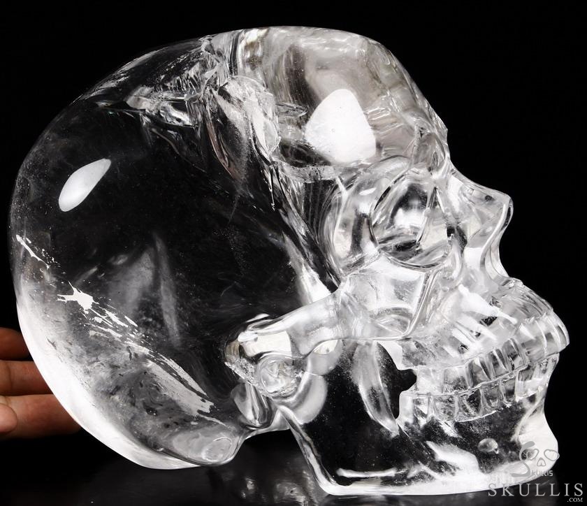 Awesome Top Quality Lifesized 7.7" Quartz Rock Crystal Carved Crystal Skull, Super Realistic Awesome Top Quality Lifesized 7.7" Quartz Rock Crystal Carved Crystal Skull, Super Realistic