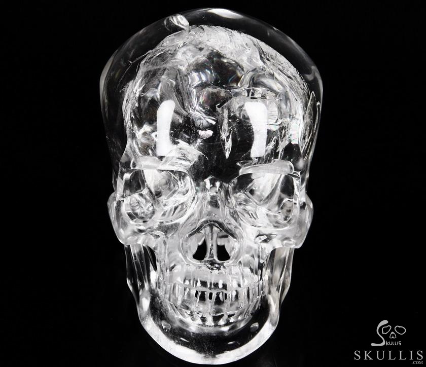 Awesome Top Quality Lifesized 7.7" Quartz Rock Crystal Carved Crystal Skull, Super Realistic Awesome Top Quality Lifesized 7.7" Quartz Rock Crystal Carved Crystal Skull, Super Realistic