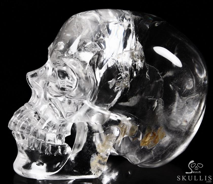 Awesome Top Quality Lifesized 7.7" Quartz Rock Crystal Carved Crystal Skull, Super Realistic Awesome Top Quality Lifesized 7.7" Quartz Rock Crystal Carved Crystal Skull, Super Realistic