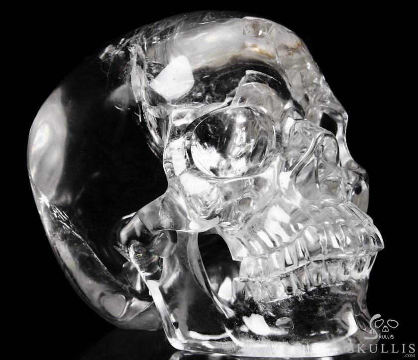 Awesome Top Quality Lifesized 7.7" Quartz Rock Crystal Carved Crystal Skull, Super Realistic Awesome Top Quality Lifesized 7.7" Quartz Rock Crystal Carved Crystal Skull, Super Realistic