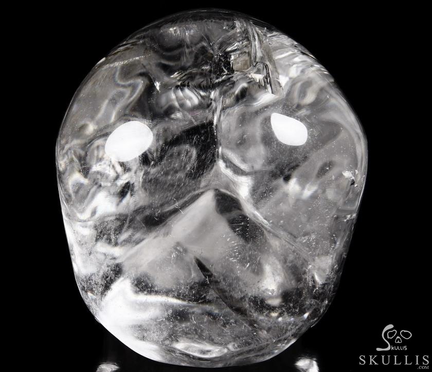 Awesome Top Quality Lifesized 7.7" Quartz Rock Crystal Carved Crystal Skull, Super Realistic Awesome Top Quality Lifesized 7.7" Quartz Rock Crystal Carved Crystal Skull, Super Realistic