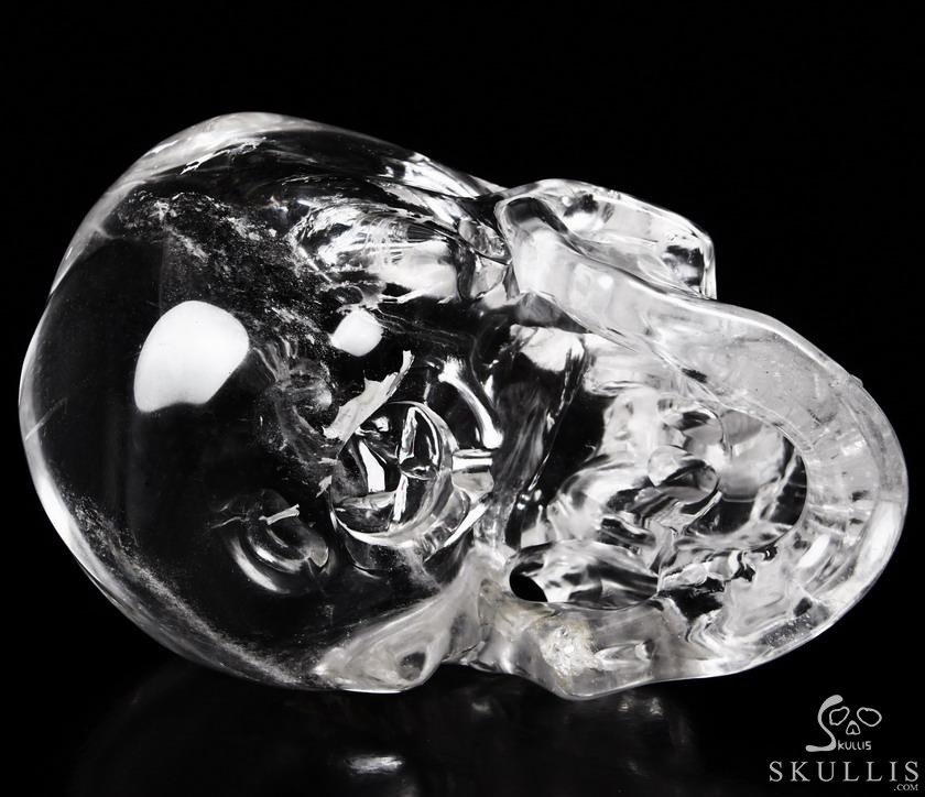 Awesome Top Quality Lifesized 7.7" Quartz Rock Crystal Carved Crystal Skull, Super Realistic Awesome Top Quality Lifesized 7.7" Quartz Rock Crystal Carved Crystal Skull, Super Realistic