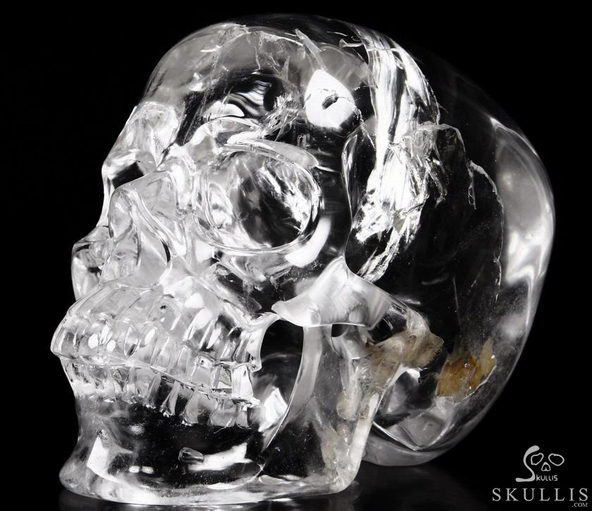 Awesome Top Quality Lifesized 7.7" Quartz Rock Crystal Carved Crystal Skull, Super Realistic Awesome Top Quality Lifesized 7.7" Quartz Rock Crystal Carved Crystal Skull, Super Realistic