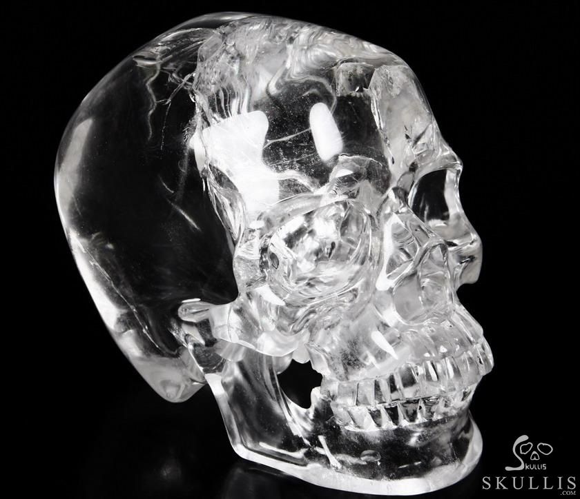 Awesome Top Quality Lifesized 7.7" Quartz Rock Crystal Carved Crystal Skull, Super Realistic Awesome Top Quality Lifesized 7.7" Quartz Rock Crystal Carved Crystal Skull, Super Realistic