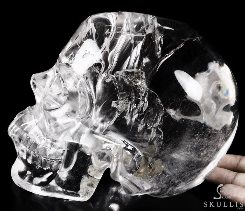 Awesome Top Quality Lifesized 7.7" Quartz Rock Crystal Carved Crystal Skull, Super Realistic Awesome Top Quality Lifesized 7.7" Quartz Rock Crystal Carved Crystal Skull, Super Realistic