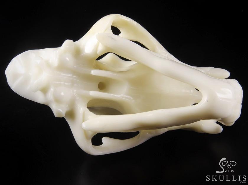 Original Titan 8.4" Black Obsidian Carved Crystal Raven with Opal in Mouth, Standing on Wolf Skull Sculpture, Crystal Healing Original Titan 8.4" Black Obsidian Carved Crystal Raven with Opal in Mouth, Standing on Wolf Skull Sculpture, Crystal Healing